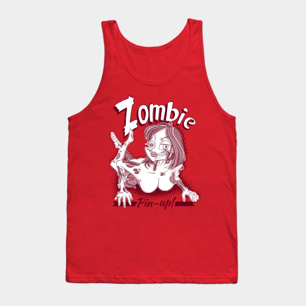 Sexy Zombie Pin-up girl Tank Top by Juandamurai